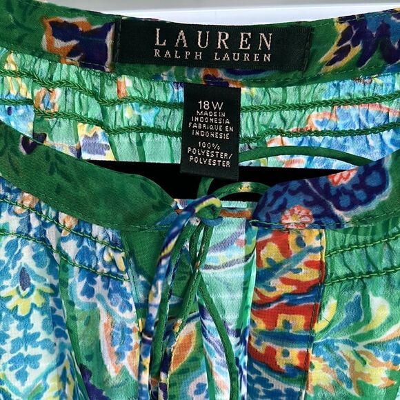 Ralph Lauren Chiffon Paisley Dress - Picture 2 of 10